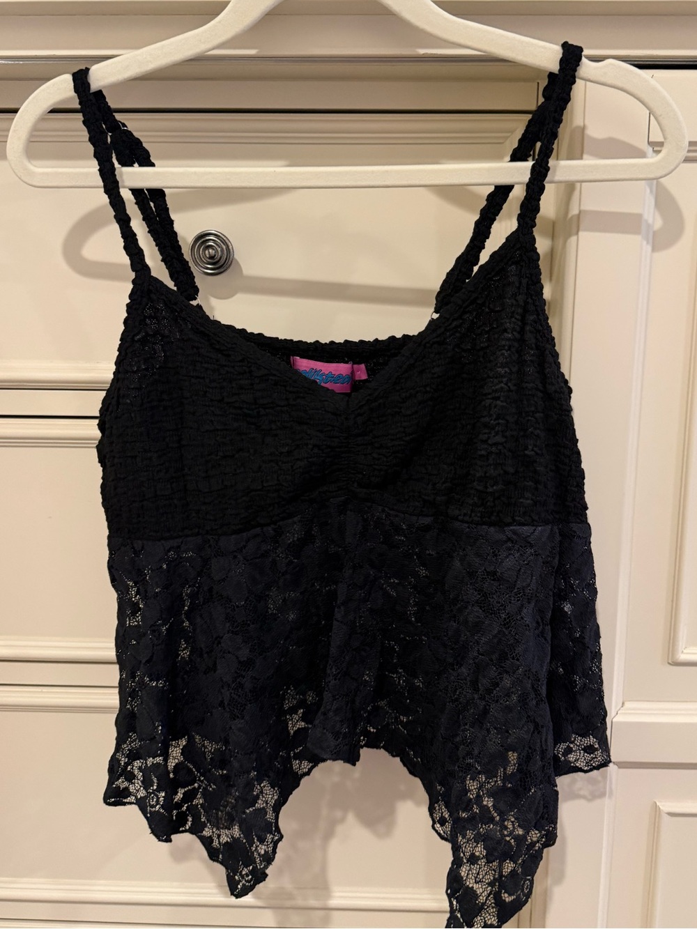 Edikted Black Lace Trim Top